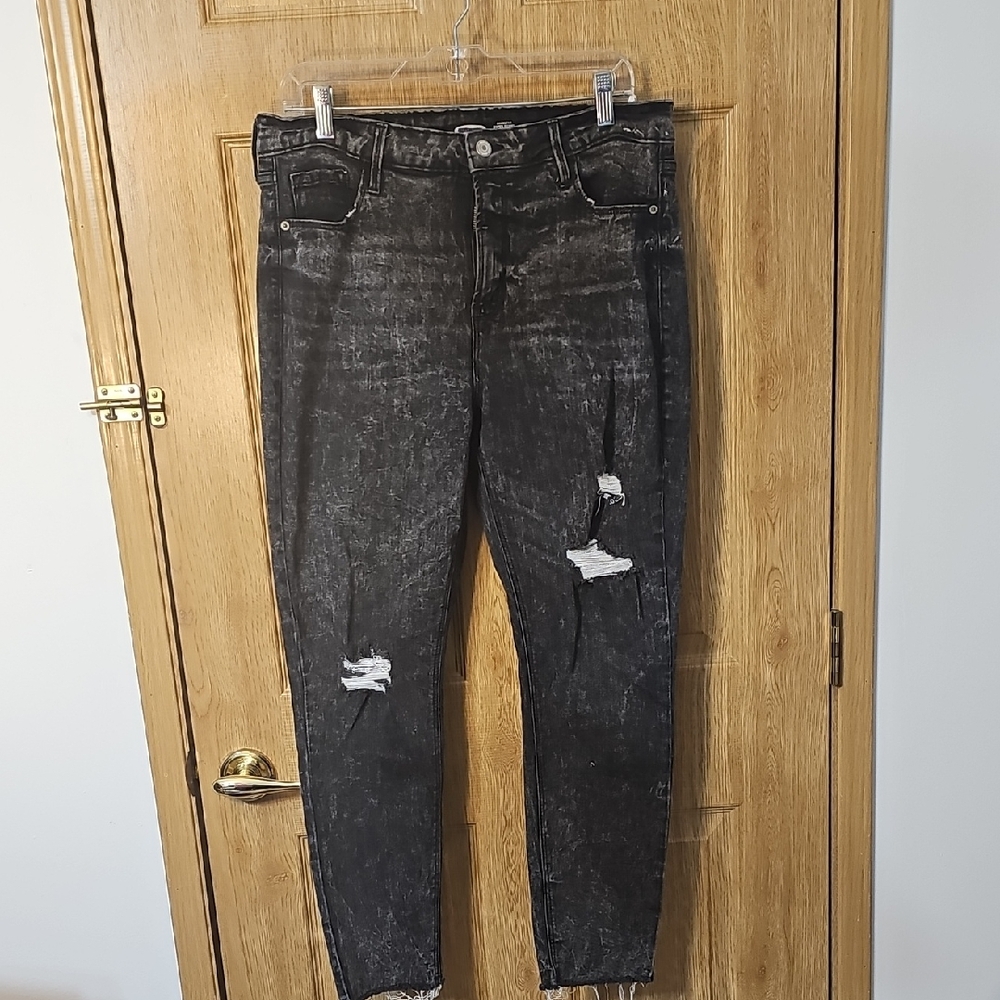 Old Navy Charcoal Rockstar Super Skinny Jeans